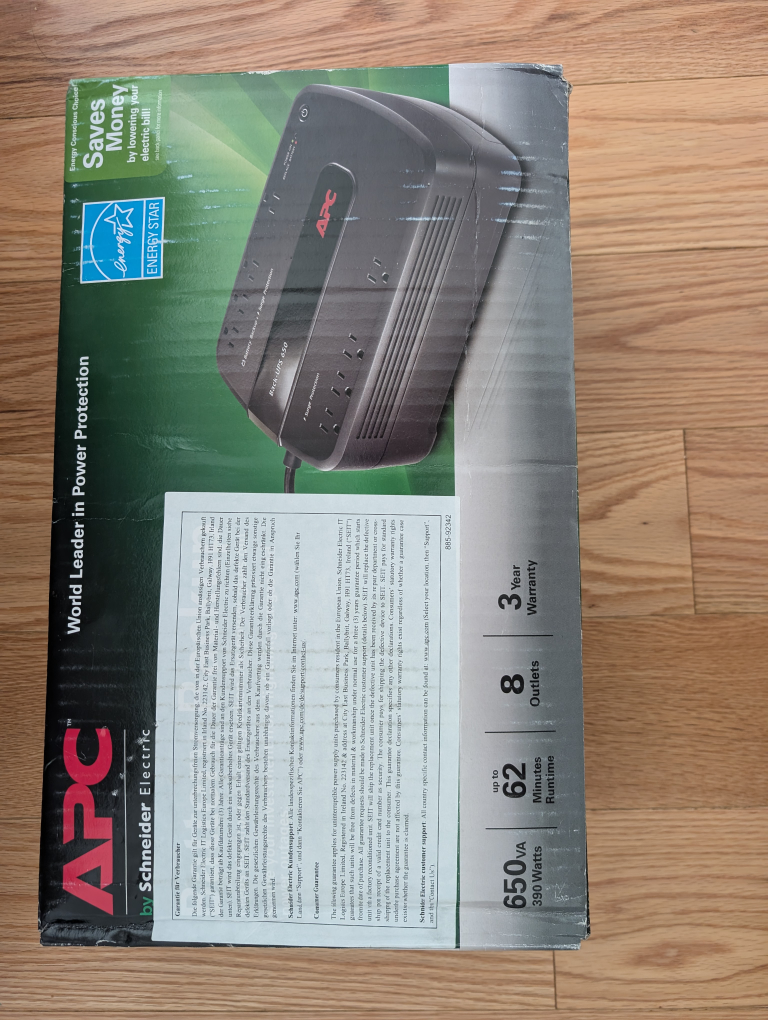 APC Back-UPS 650VA Battery Backup - photo 2