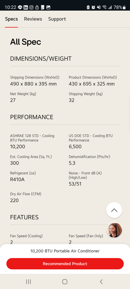 LG 10,200 BTU Portable Air Conditioner - photo 3