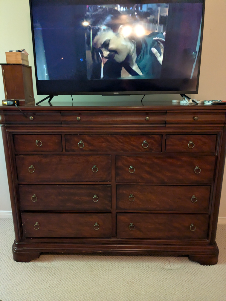 Dark Wood Dresser with Multiple Drawers - photo 4