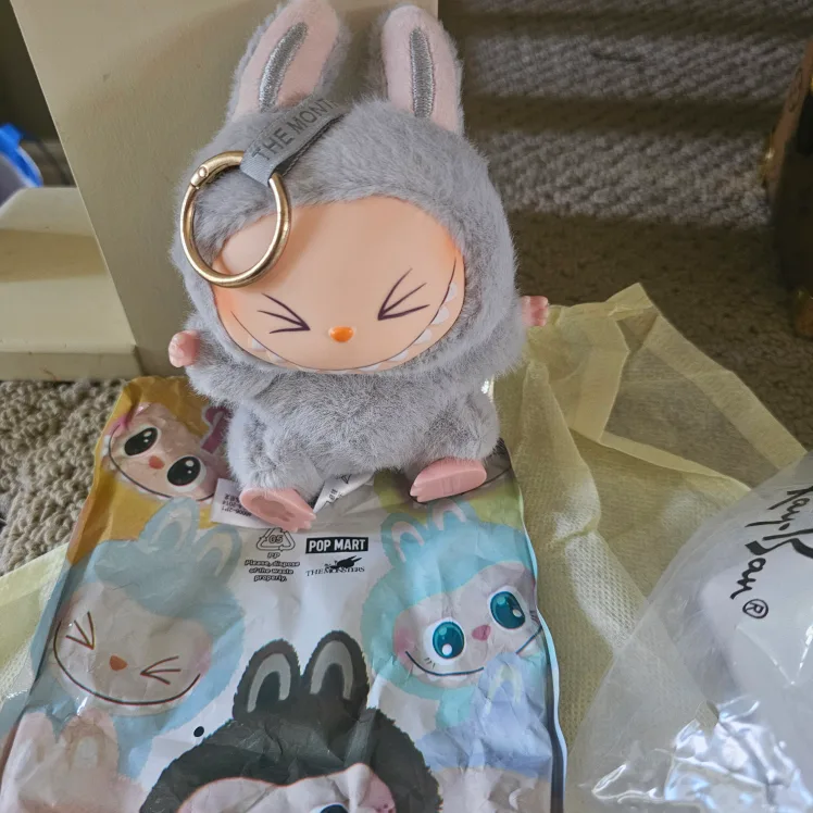 Pop Mart The Monsters Labubu Plush Charm New thumbnail