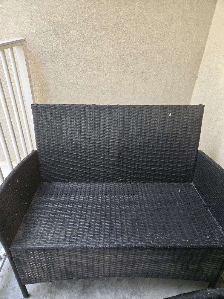 Moving Sale Wicker Patio Set - Loveseat, Chairs & Table - photo 3