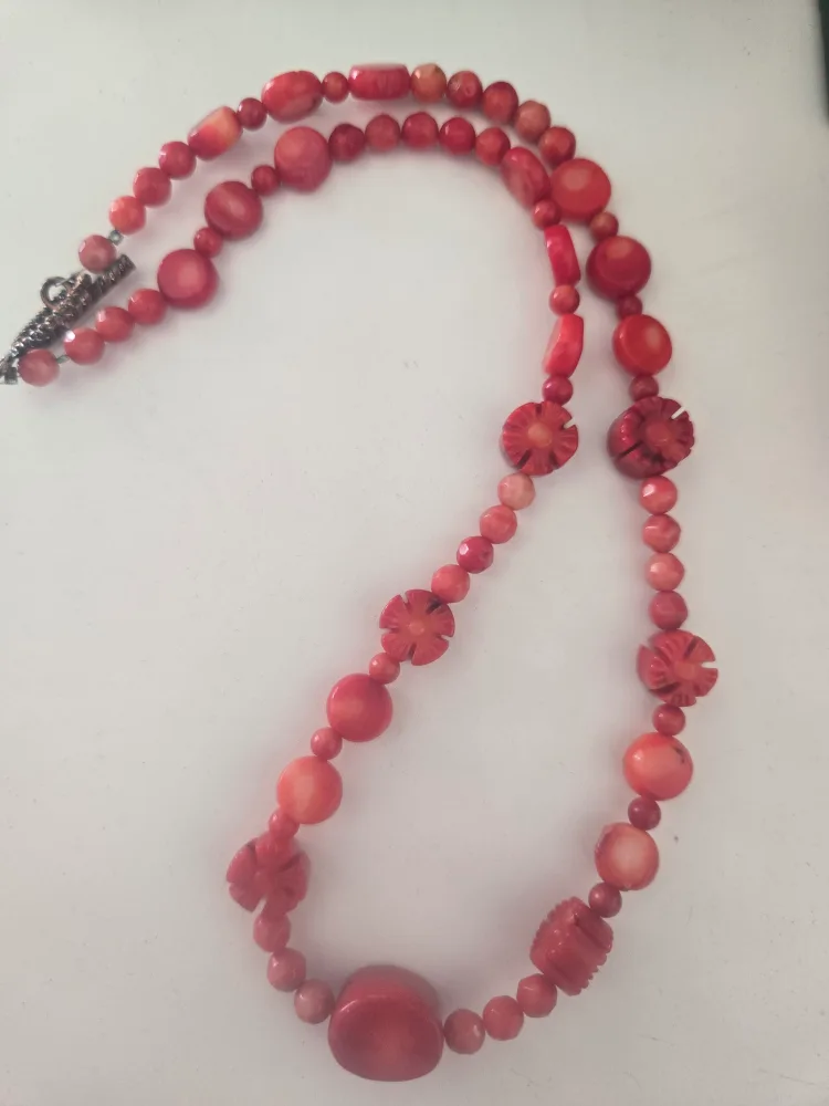 Red Coral Beaded Necklace thumbnail