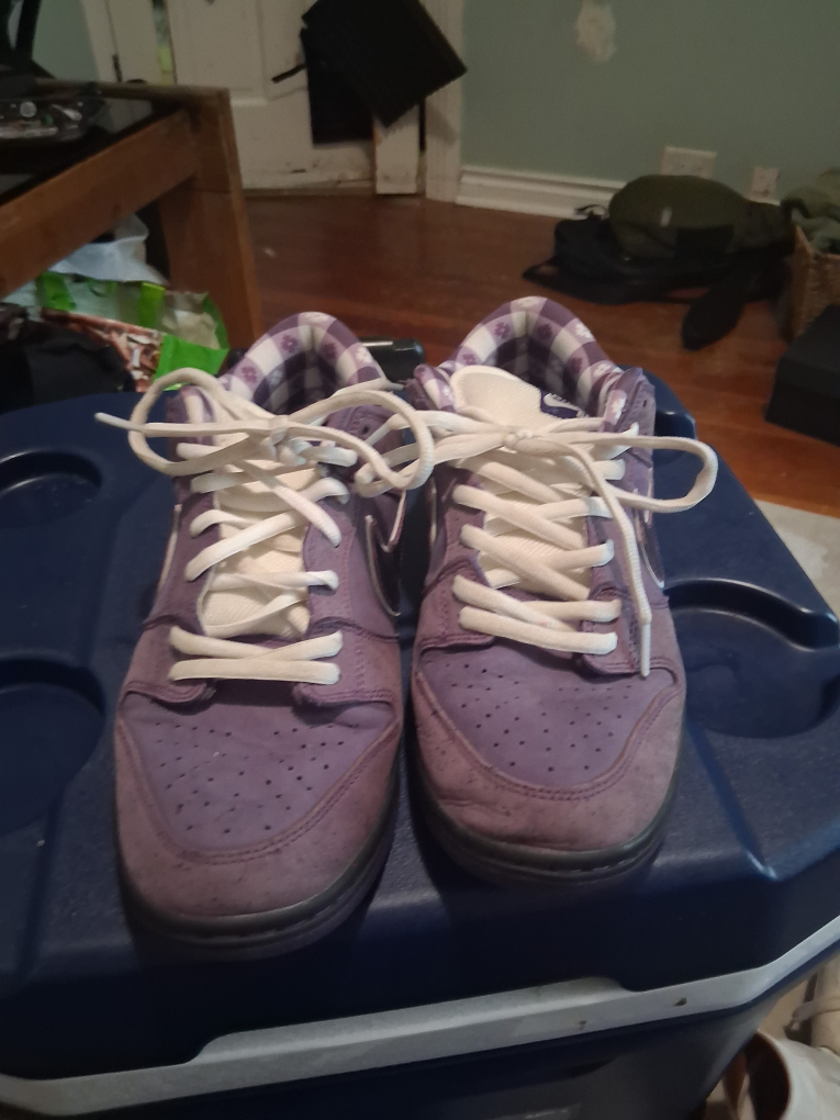 Nike Dunk Low Purple Gingham Sneakers