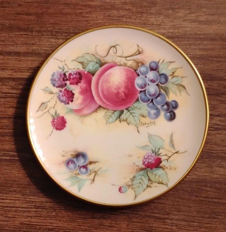 Vintage 3" Crown Staffordshire Orchard Glory Saucer thumbnail