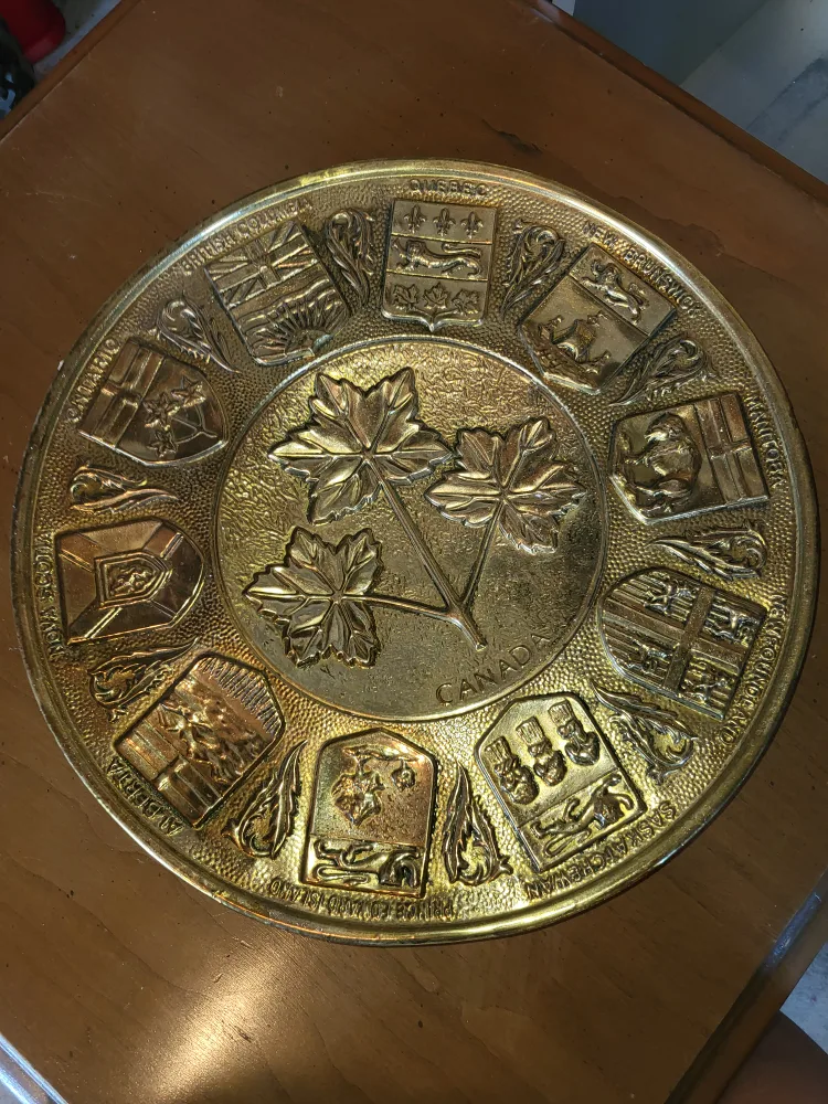 Vintage Canada Provincial Coat of Arms Plate thumbnail