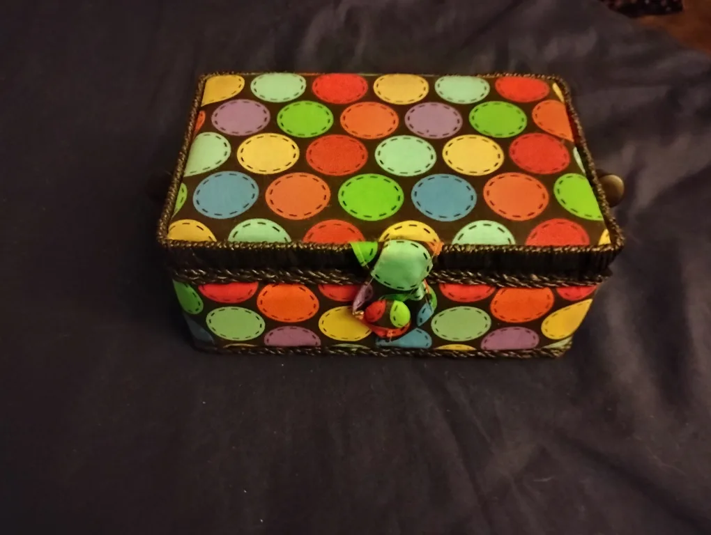 NEW!! SINGER POLKADOT SMALL SEWING BASKET image indicator(2)