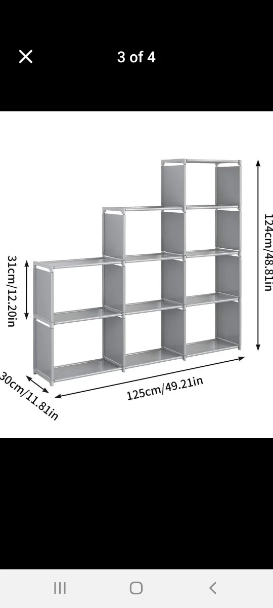 Grey Cube Storage Shelf Unit thumbnail