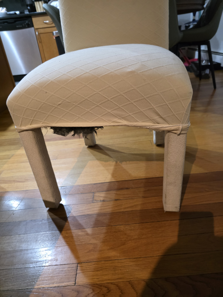Set of 4 Dining Chairs - Beige Fabric
