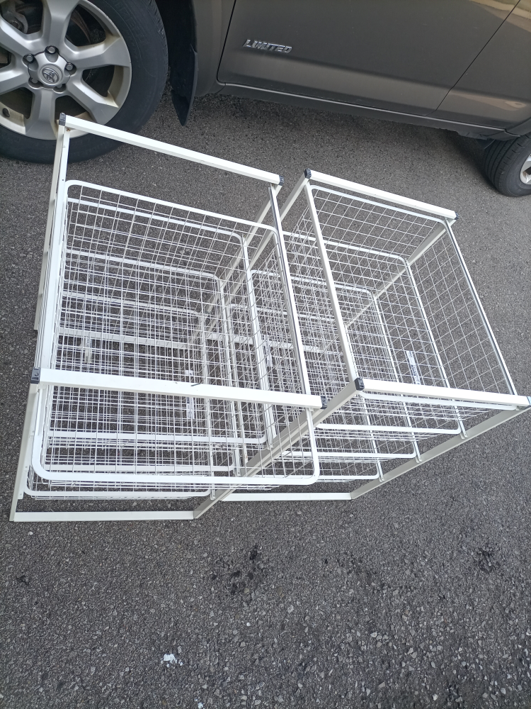 White Wire Storage Shelves
