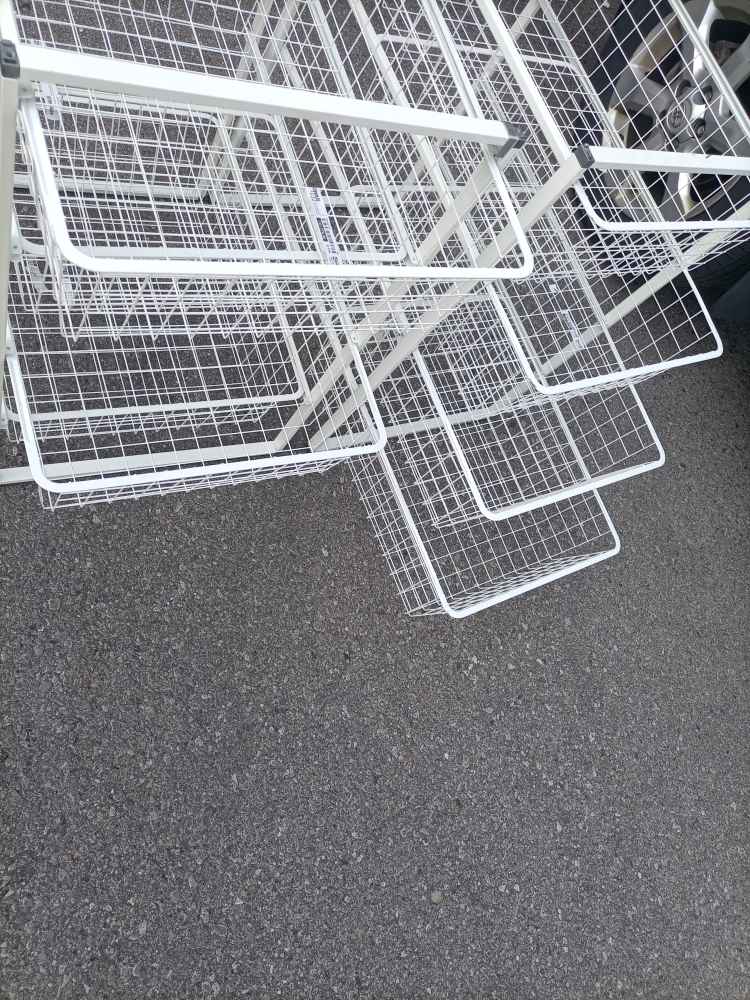 White Wire Storage Shelves - photo 2