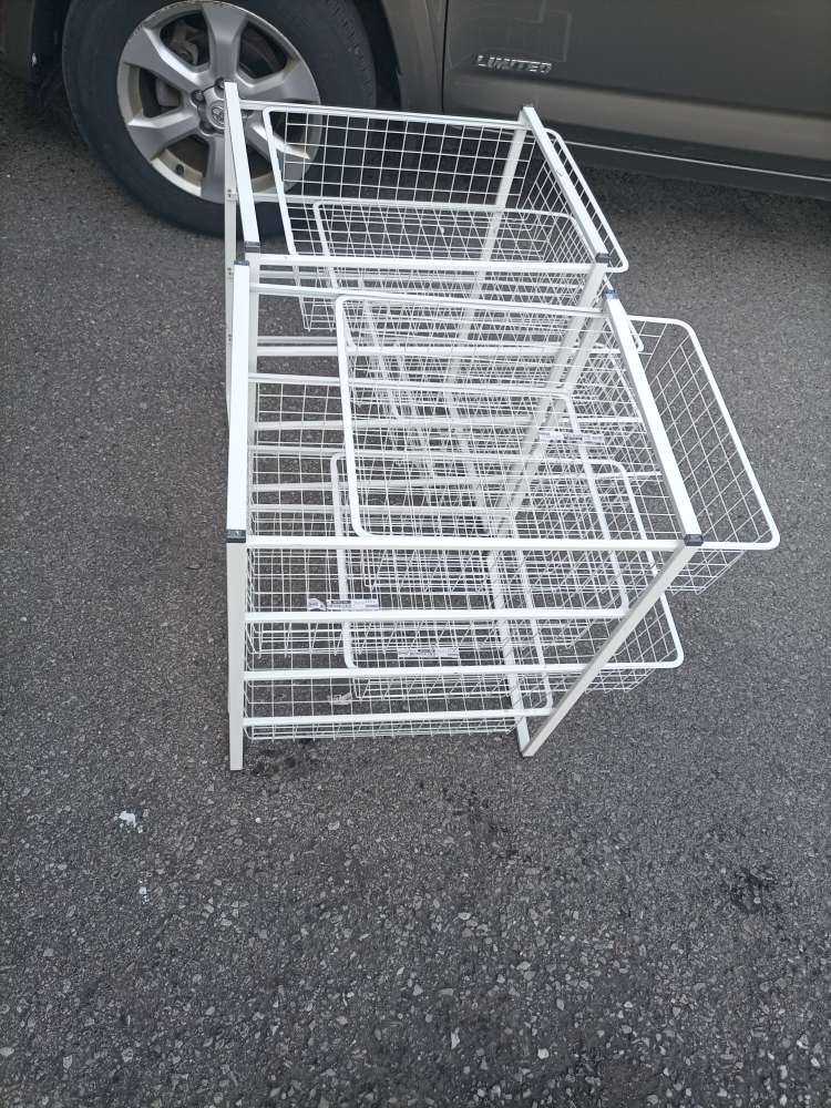 White Wire Storage Shelves - photo 3