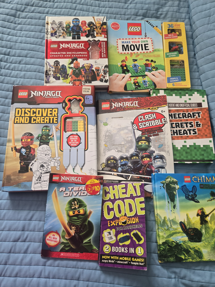 LEGO Ninjago & Minecraft Books Bundle 🤎