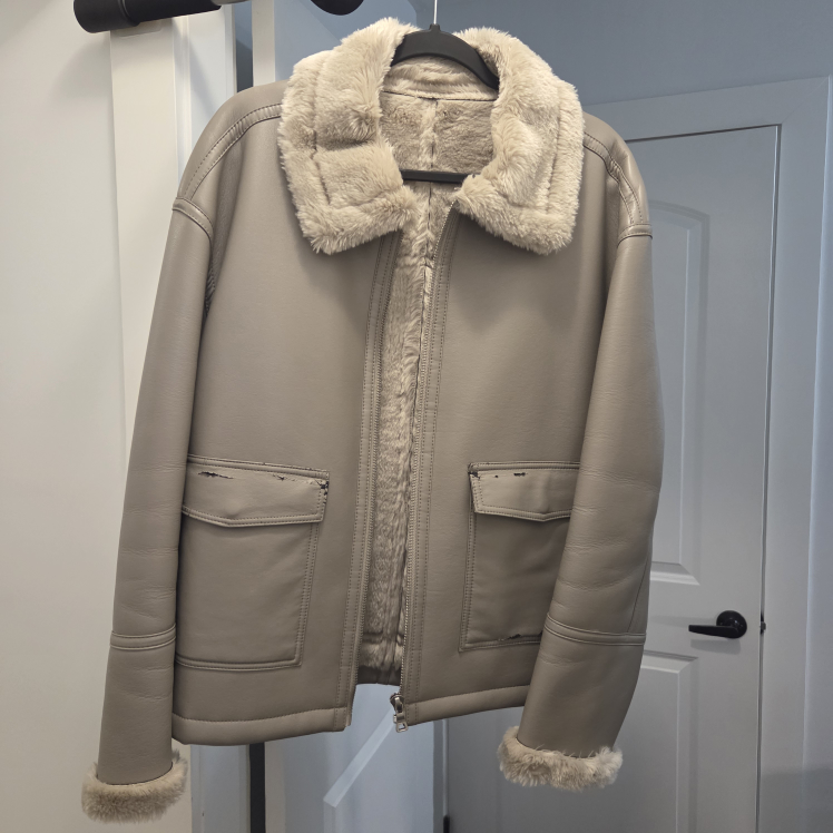 Faux Leather Shearling Jacket