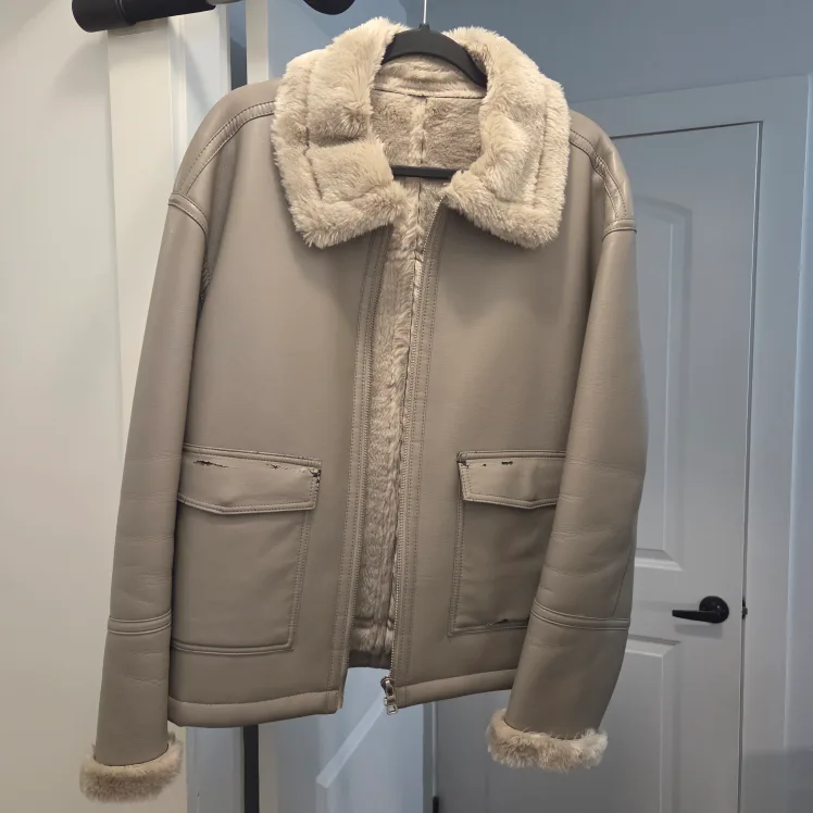 Faux Leather Shearling Jacket thumbnail