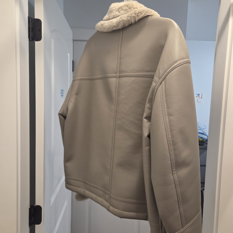 Faux Leather Shearling Jacket - photo 2