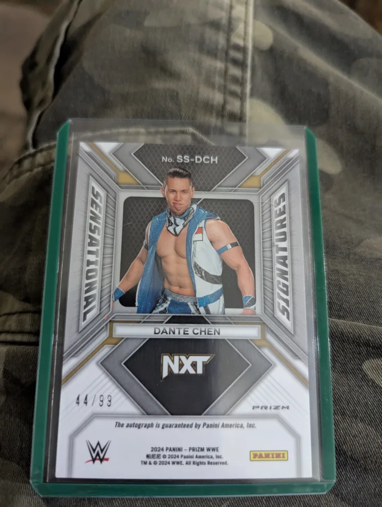 Dante Chen NXT WWE Prizm Red Sensational Signatures Card image indicator(2)