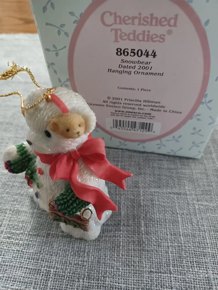 Cherished Teddies Snowbear Ornament - Dated 2001 image indicator(2)