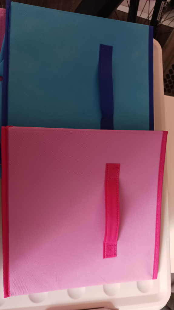 4 Storage Bins - Pink & Blue