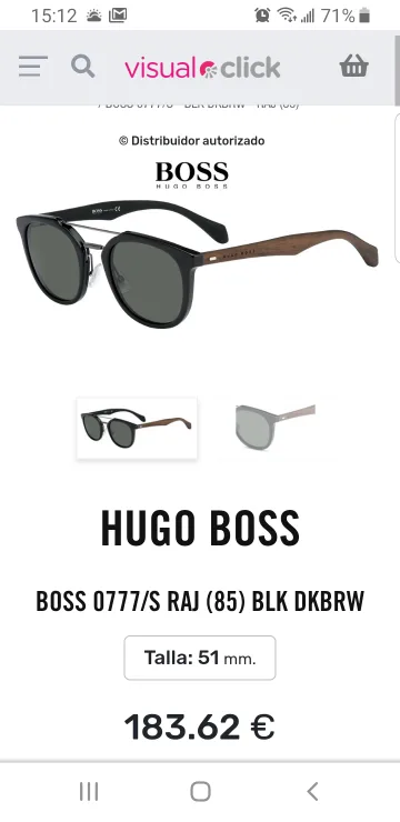Hugo Boss BOSS 0777/S Sunglasses - Black & Brown image indicator(2)