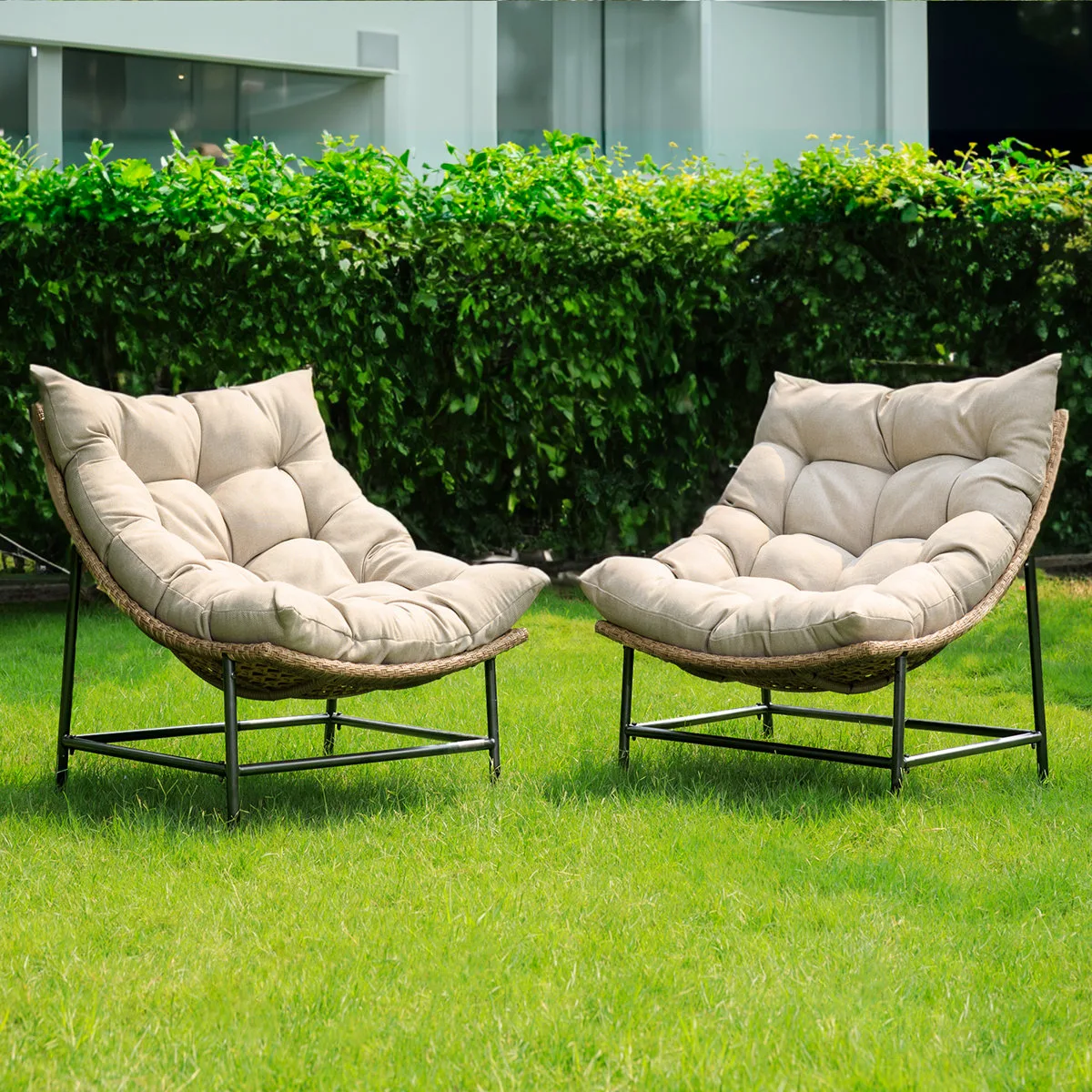 Outdoor Lounge Chairs - Set of 2 - New