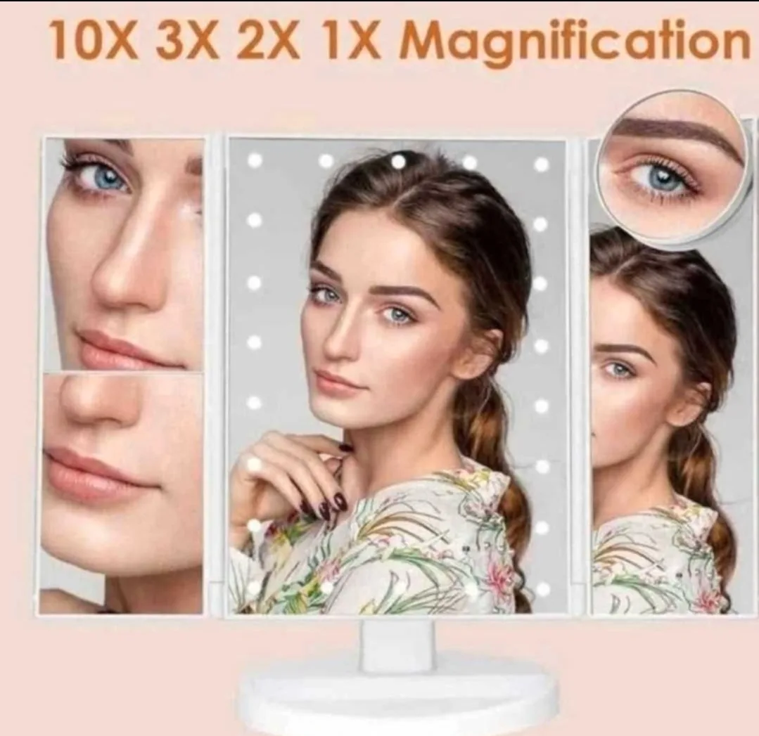 Leewent Trifold Makeup Mirror image indicator(6)