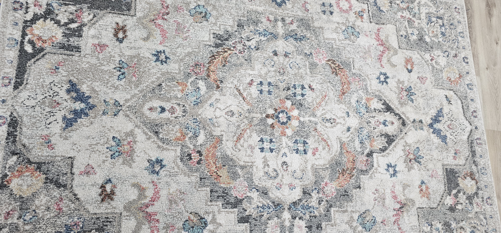 Area Rug - Grey, Floral Pattern - photo 2