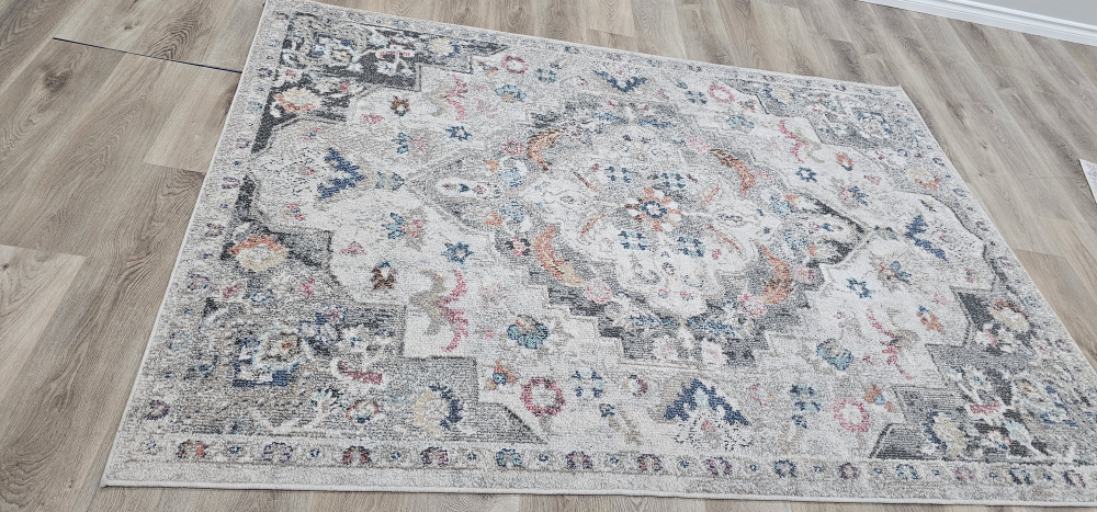 Area Rug - Grey, Floral Pattern - photo 4