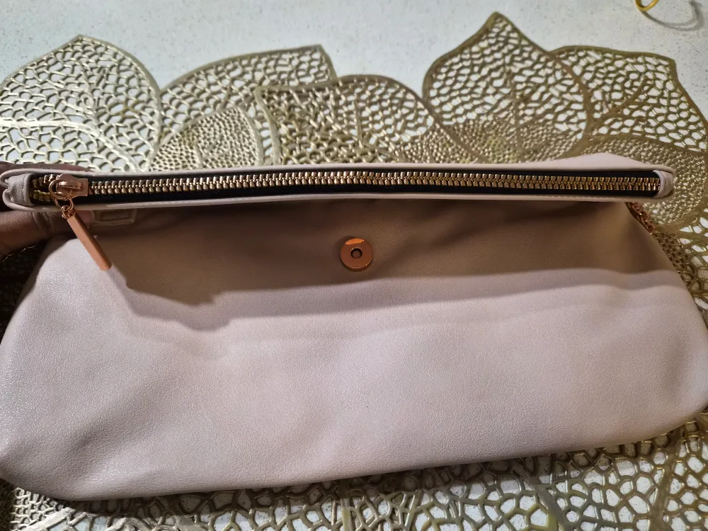 Blush Pink Clutch with Chain Strap image indicator(2)