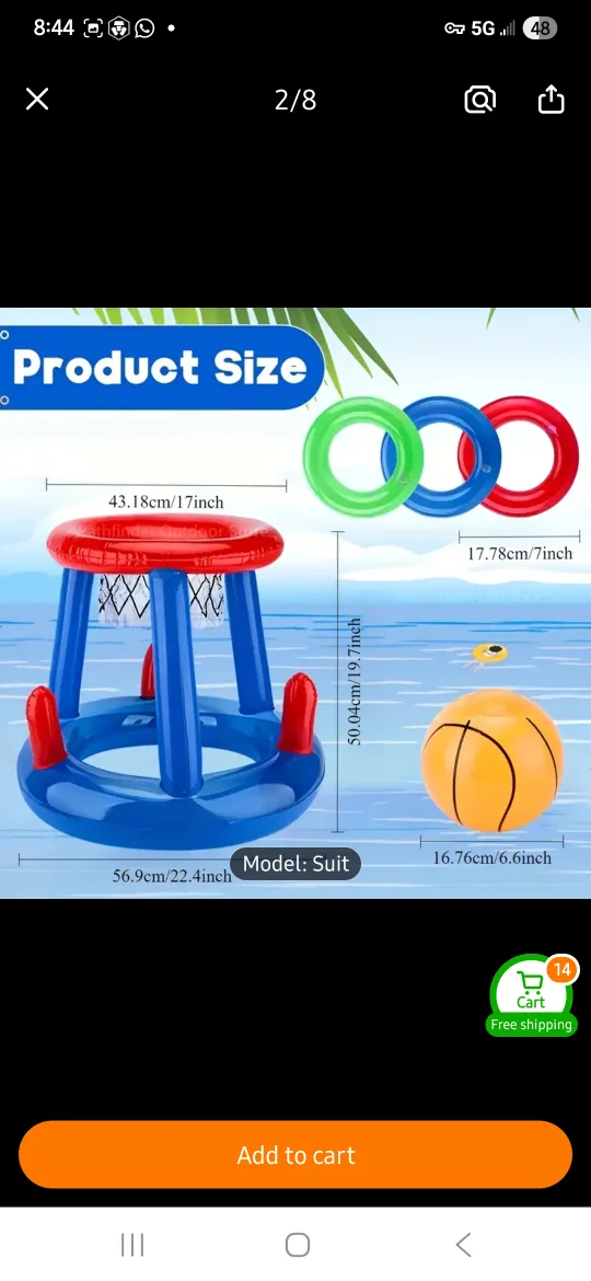 NEW Inflatable Basketball Hoop & Reusable Cotton Balls 🏀 image indicator(3)