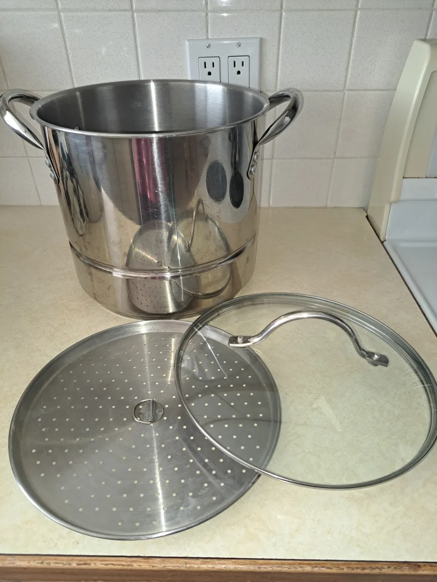 Stainless Steel Stock/Steamer Pot with Lid thumbnail