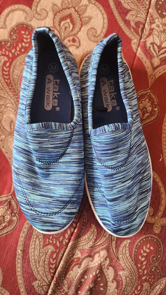 Take A Walk Blue Slip-On Shoes - Size M