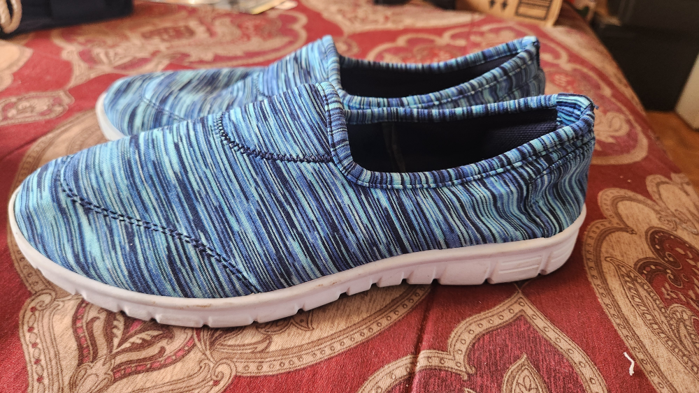 Take A Walk Blue Slip-On Shoes - Size M - photo 2
