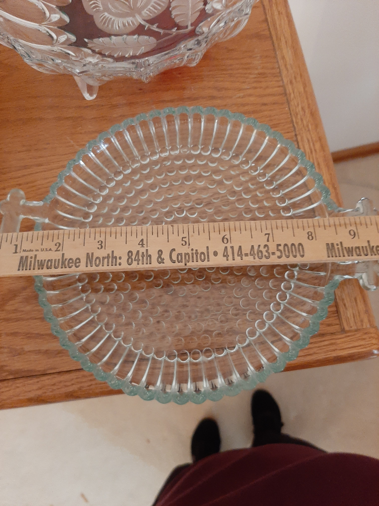 Vintage hobnail serving plate. - photo 3