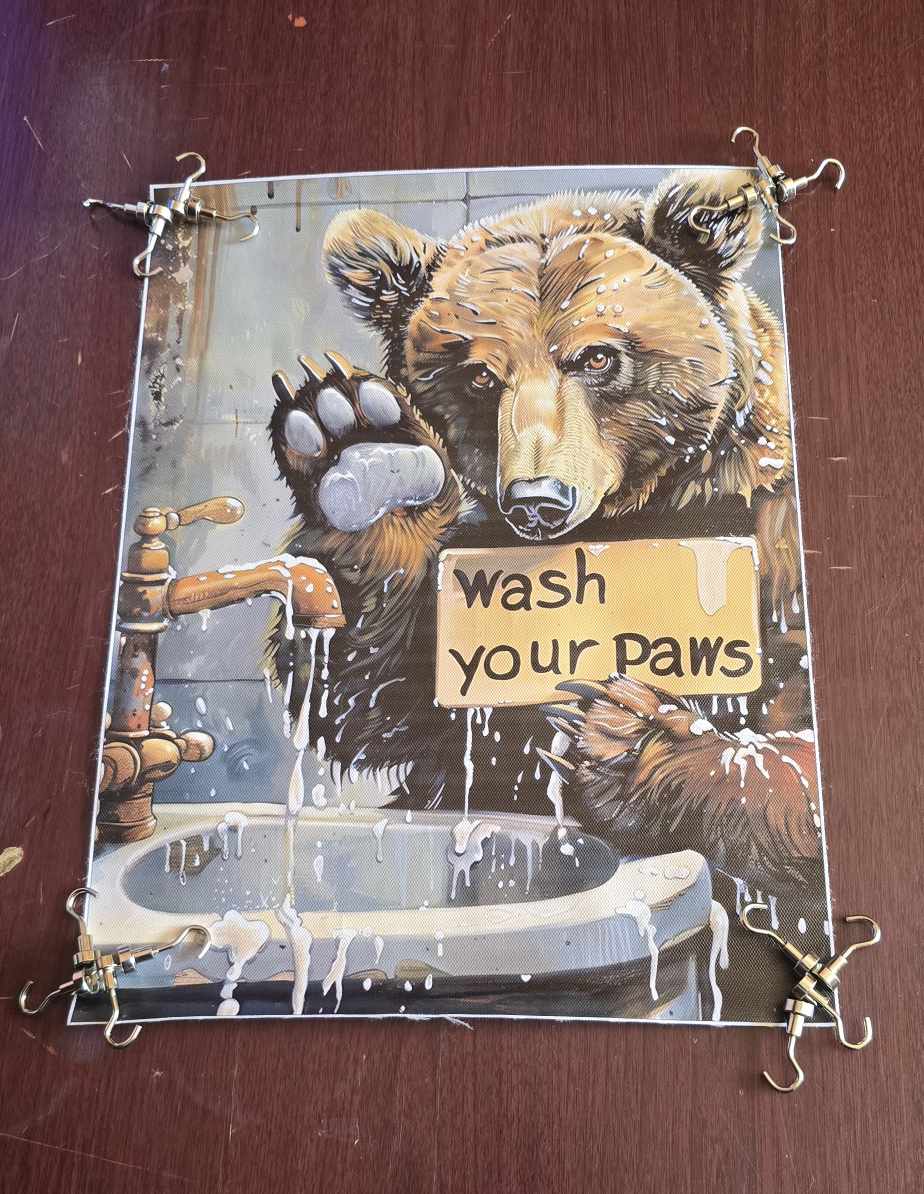 Wash Your Paws Bear Wall Art - photo 2