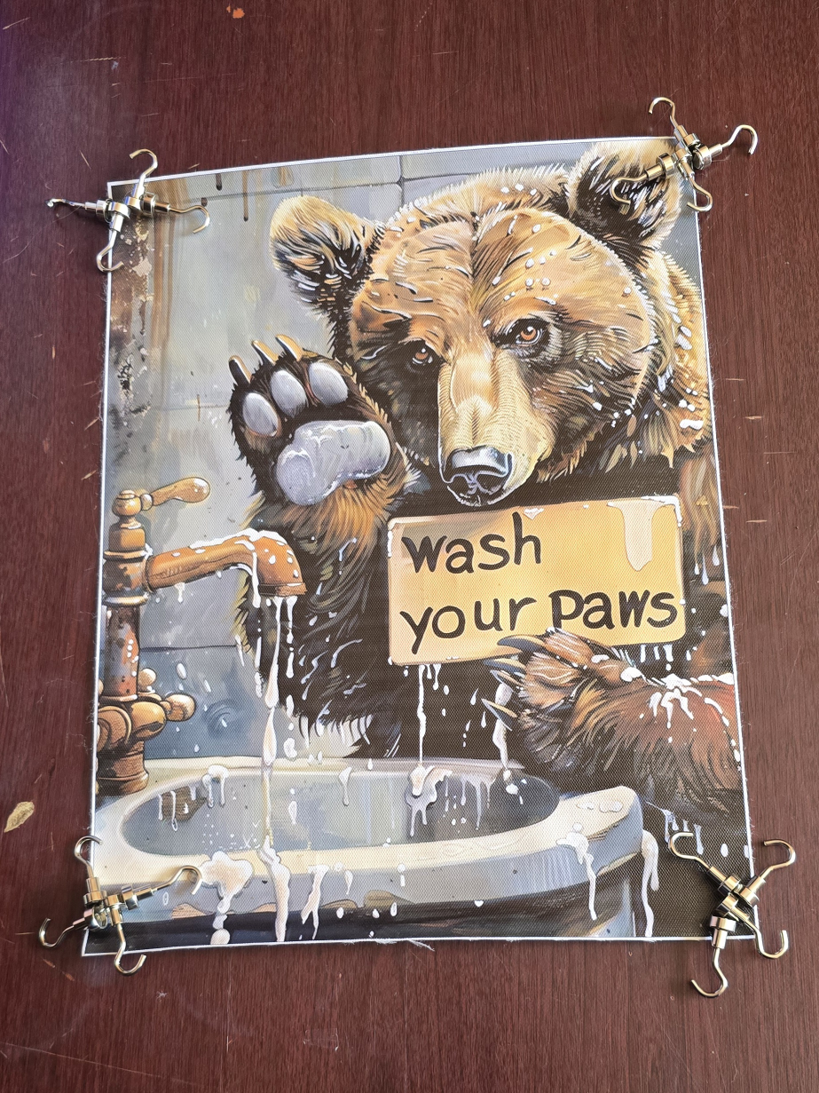 Wash Your Paws Bear Wall Art - photo 3