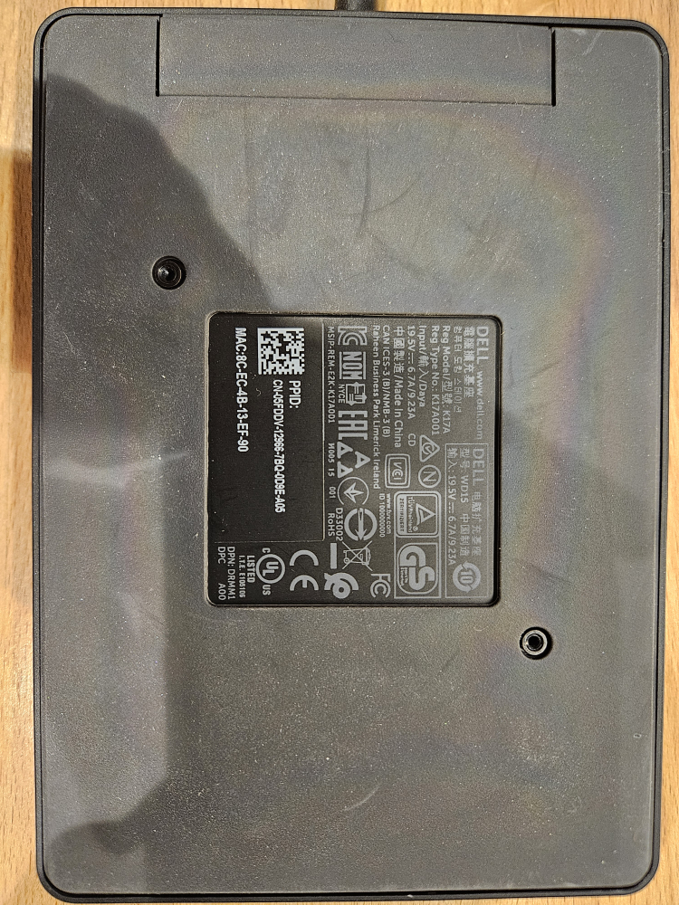 Dell WD15 k17a Docking Station w 135w adapter - photo 3