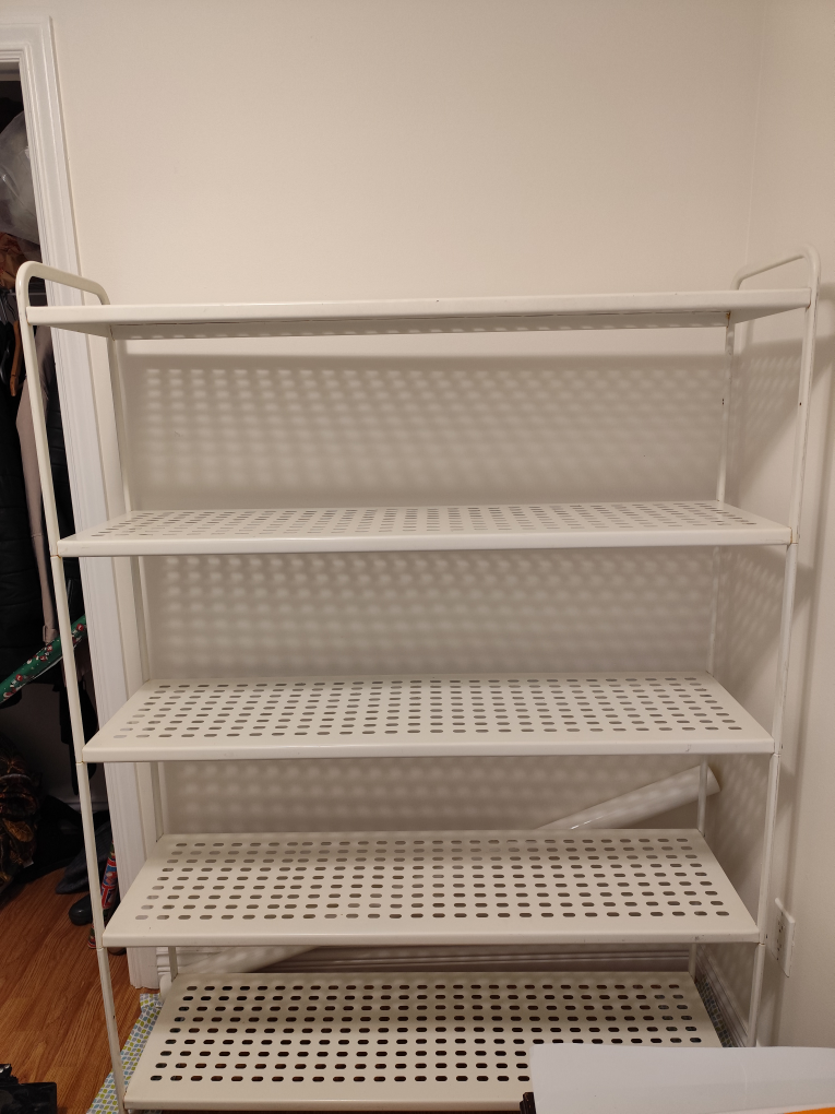 White Metal Shelf Unit - photo 3