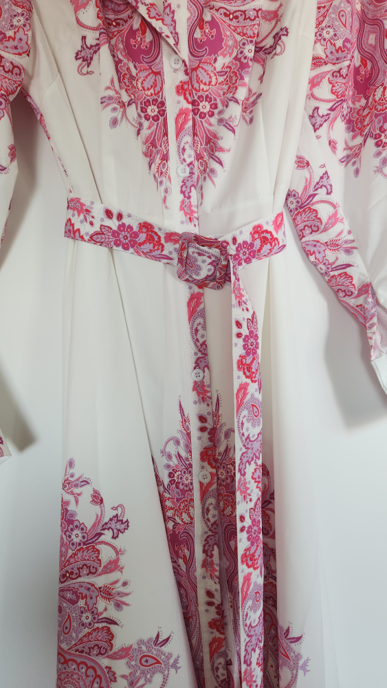 Phi Phi Wear White & Pink Paisley Dress - photo 3