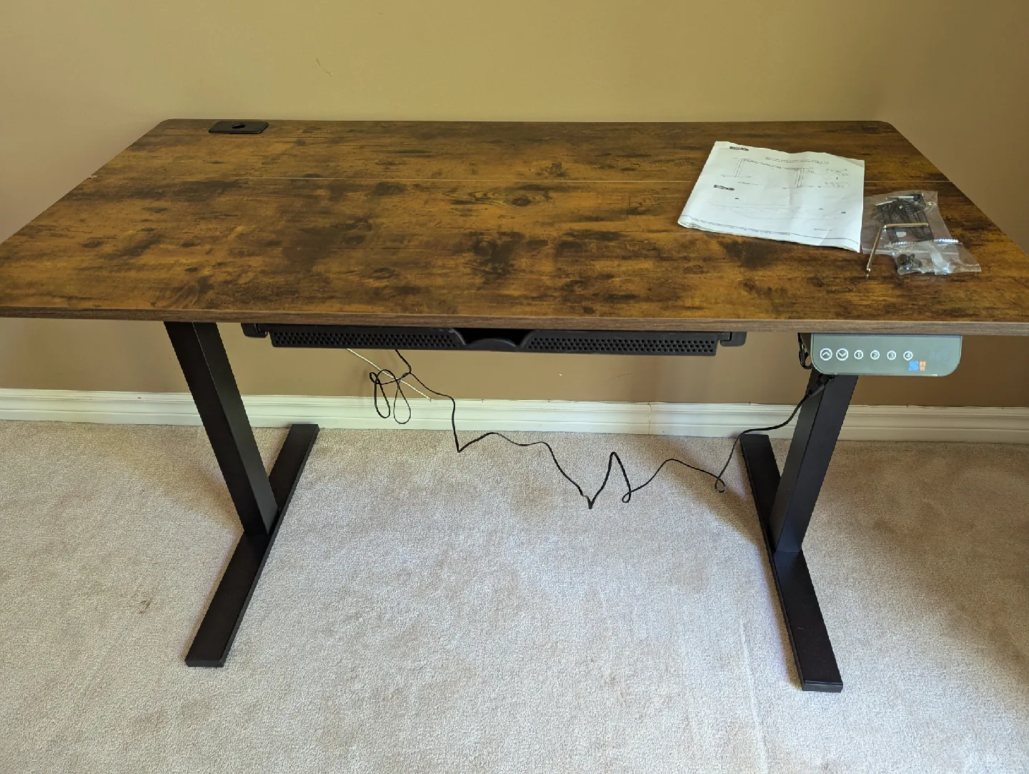 Rustic Brown Standing Desk - Adjustable Height thumbnail