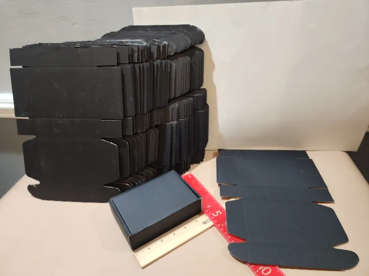 42 - Black Cardboard Gift Boxes - 5.5x4x1.5 inch thumbnail