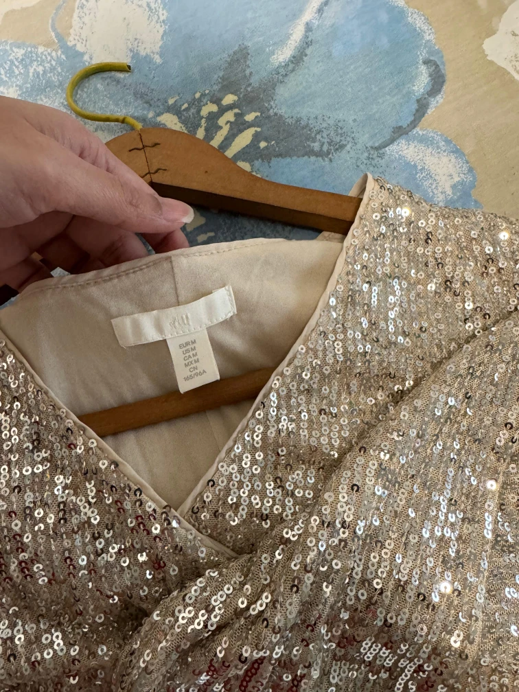 H&M Sequin Wrap Dress - Size M - photo 4