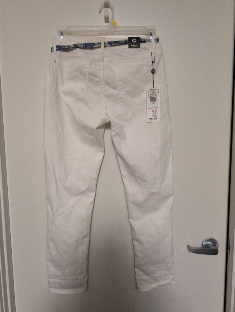 Kensie White Jean Capris - Size 10  * New with tags! - photo 2