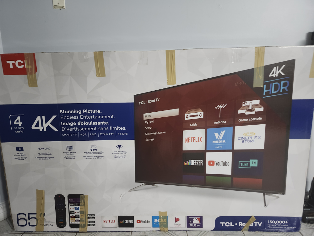TCL 65" 4K HDR Roku TV - Brand New in Box!