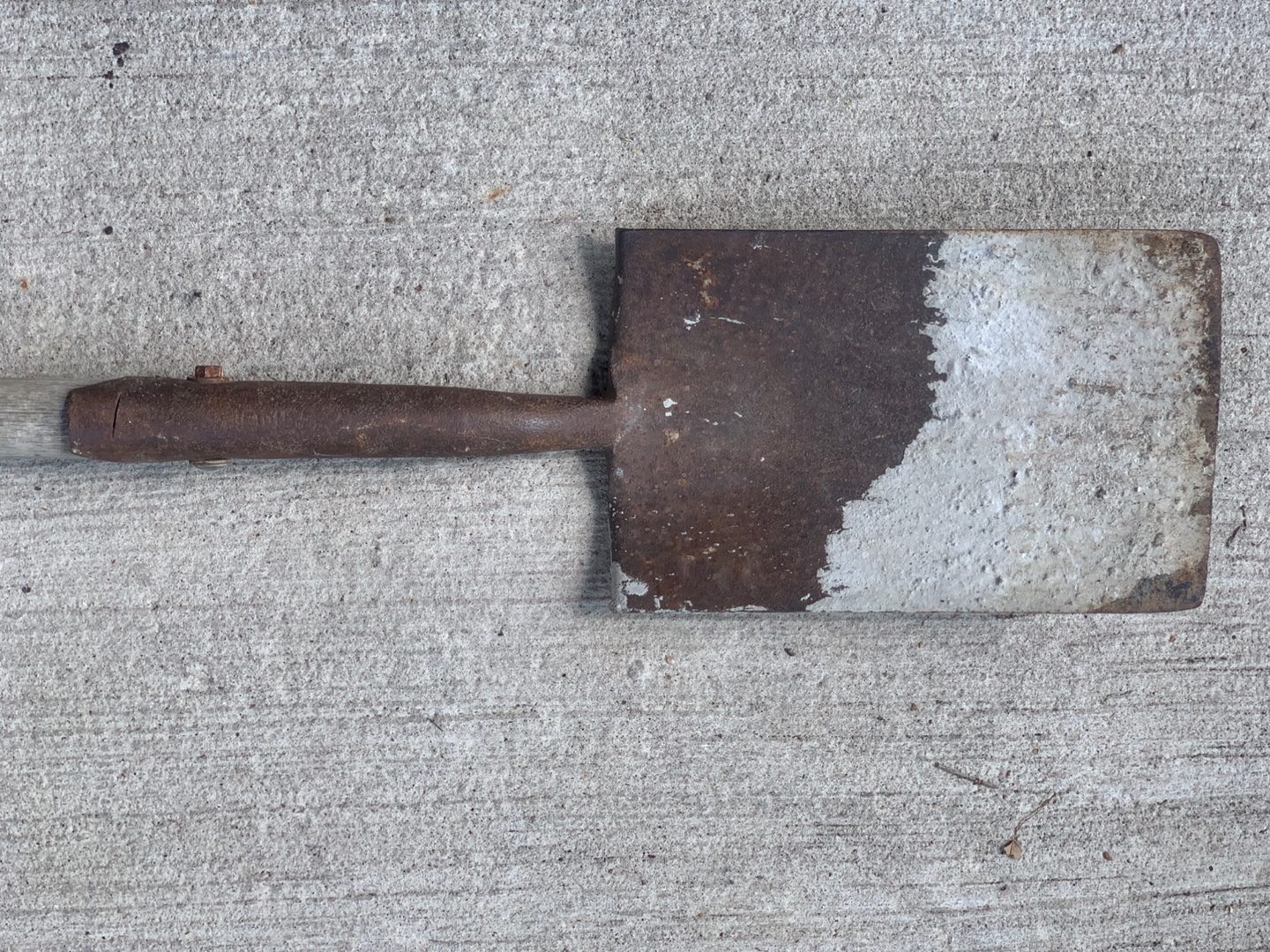 Rectangle flat shovel with long handle
