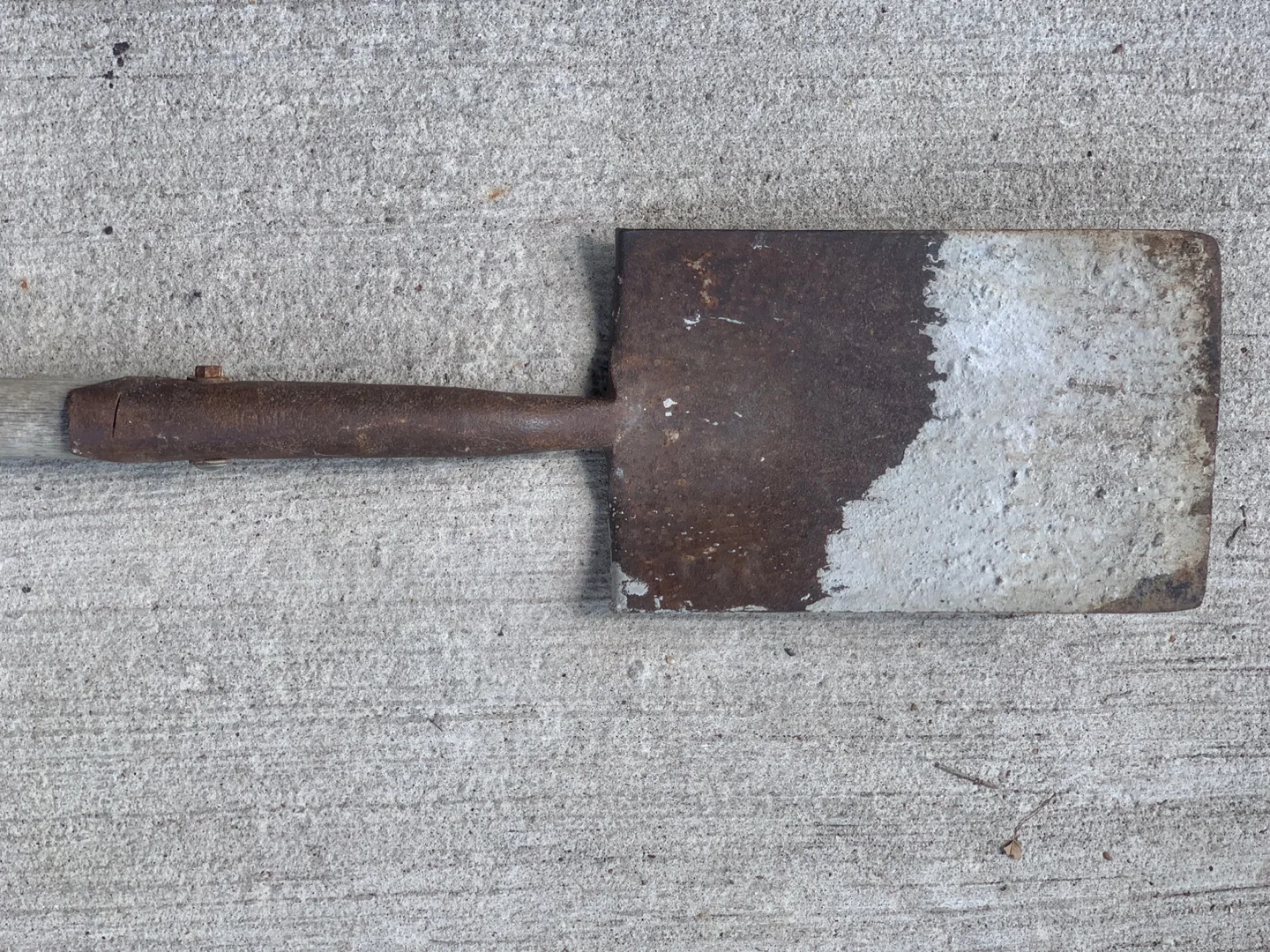 Rectangle flat shovel with long handle thumbnail