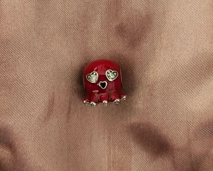 Glow in the dark Octopus Enamel Charm thumbnail
