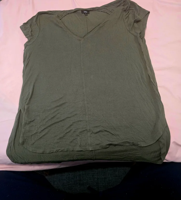 Mossimo Olive Green V-Neck Tunic - XL thumbnail