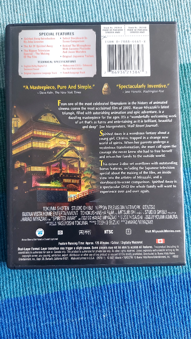 Spirited Away DVD - Miyazaki Film - photo 2