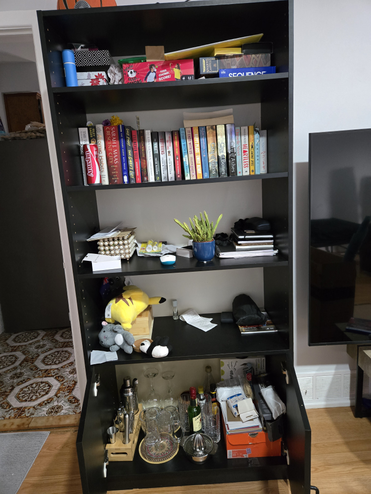 Ikea Billy Black Bookcase with Bottom Cabinet - photo 3