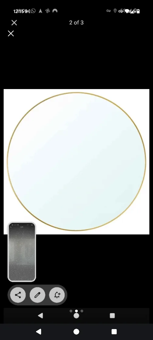 IKEA Round Mirror with Gold Frame image indicator(2)
